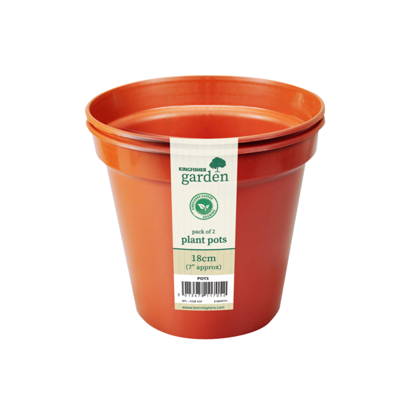 Kingfisher Round Plant Pots - 7.6cm(3")-23cm(9")