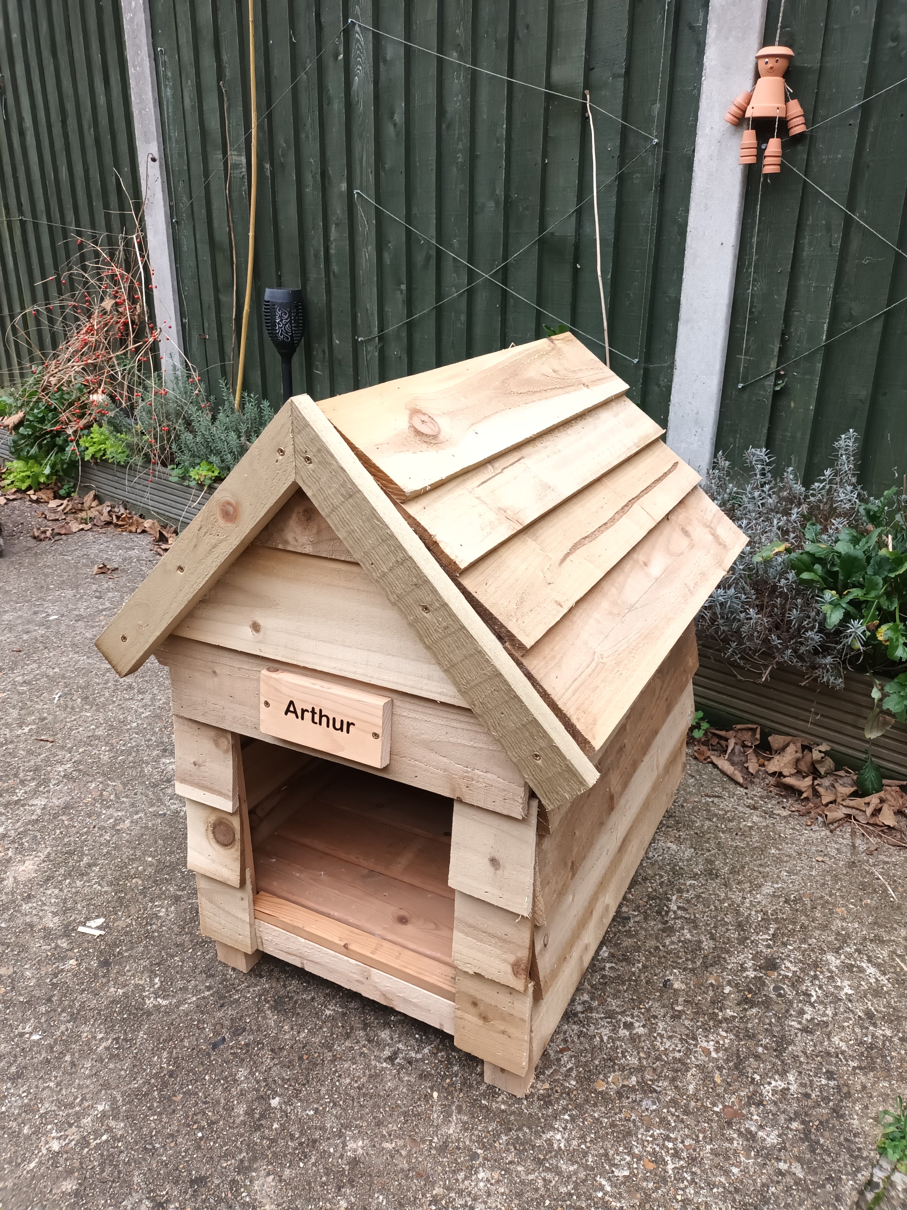 Handmade Bespoke Wooden Personalised Dog Kennel