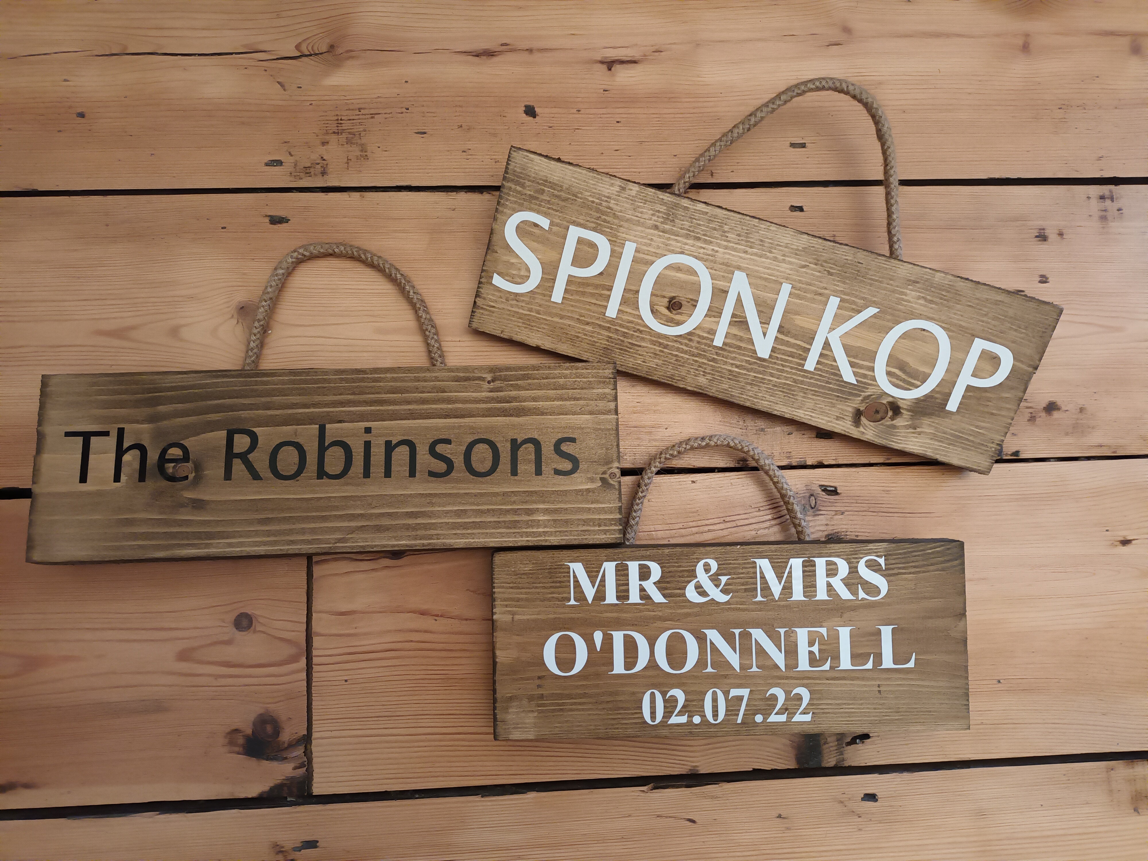 Handmade Personalised Wooden Signs