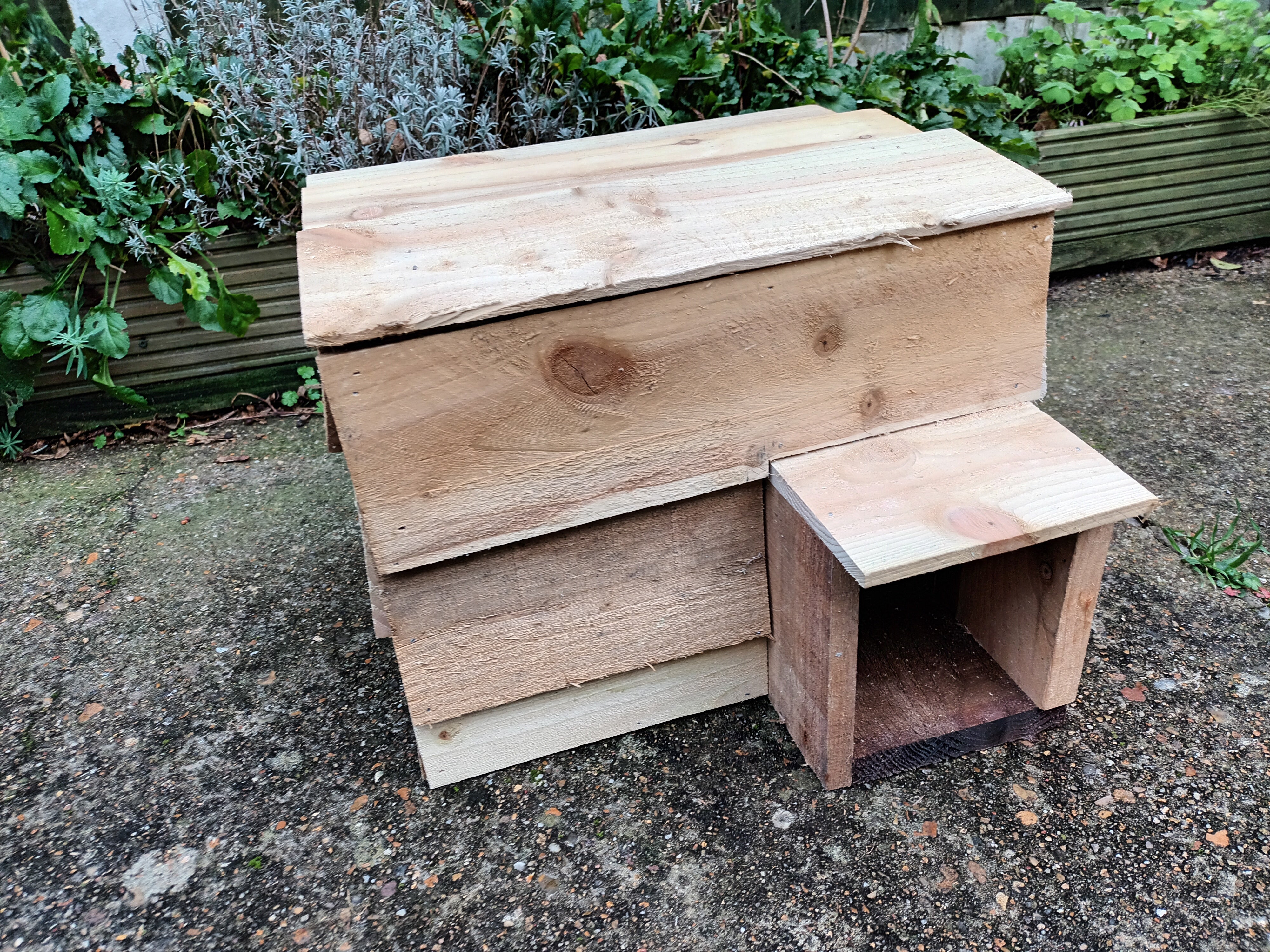 Handmade Hedgehog House / Feeding Station / Box