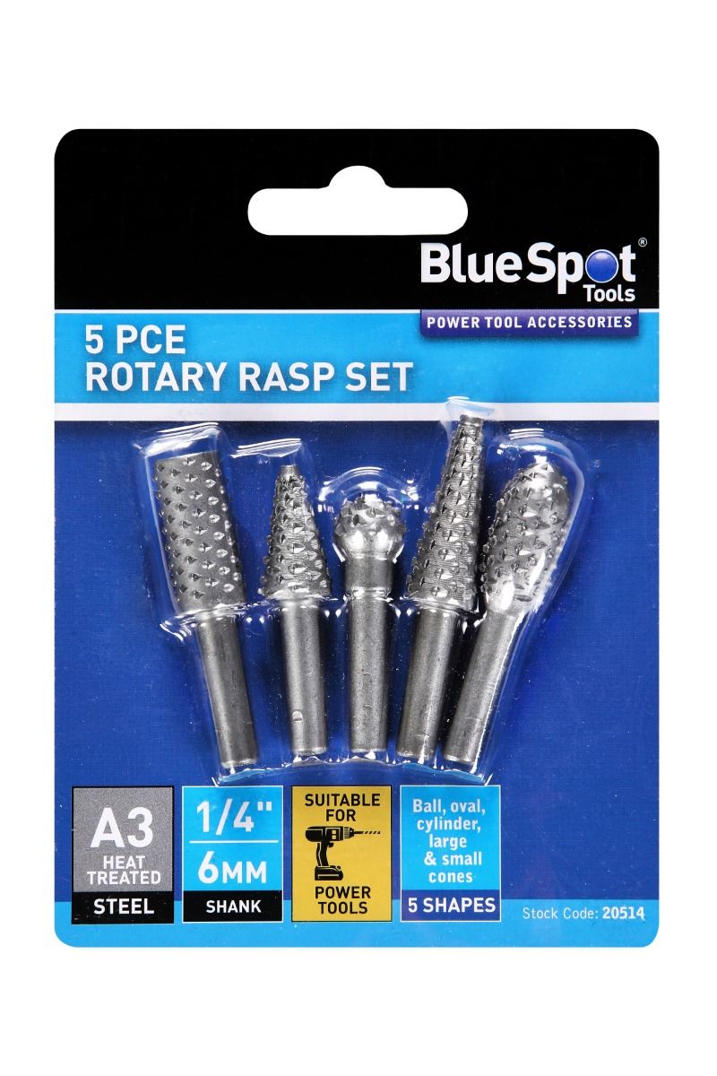 Bluespot 5 PCE Rotary Rasp Set (20514)