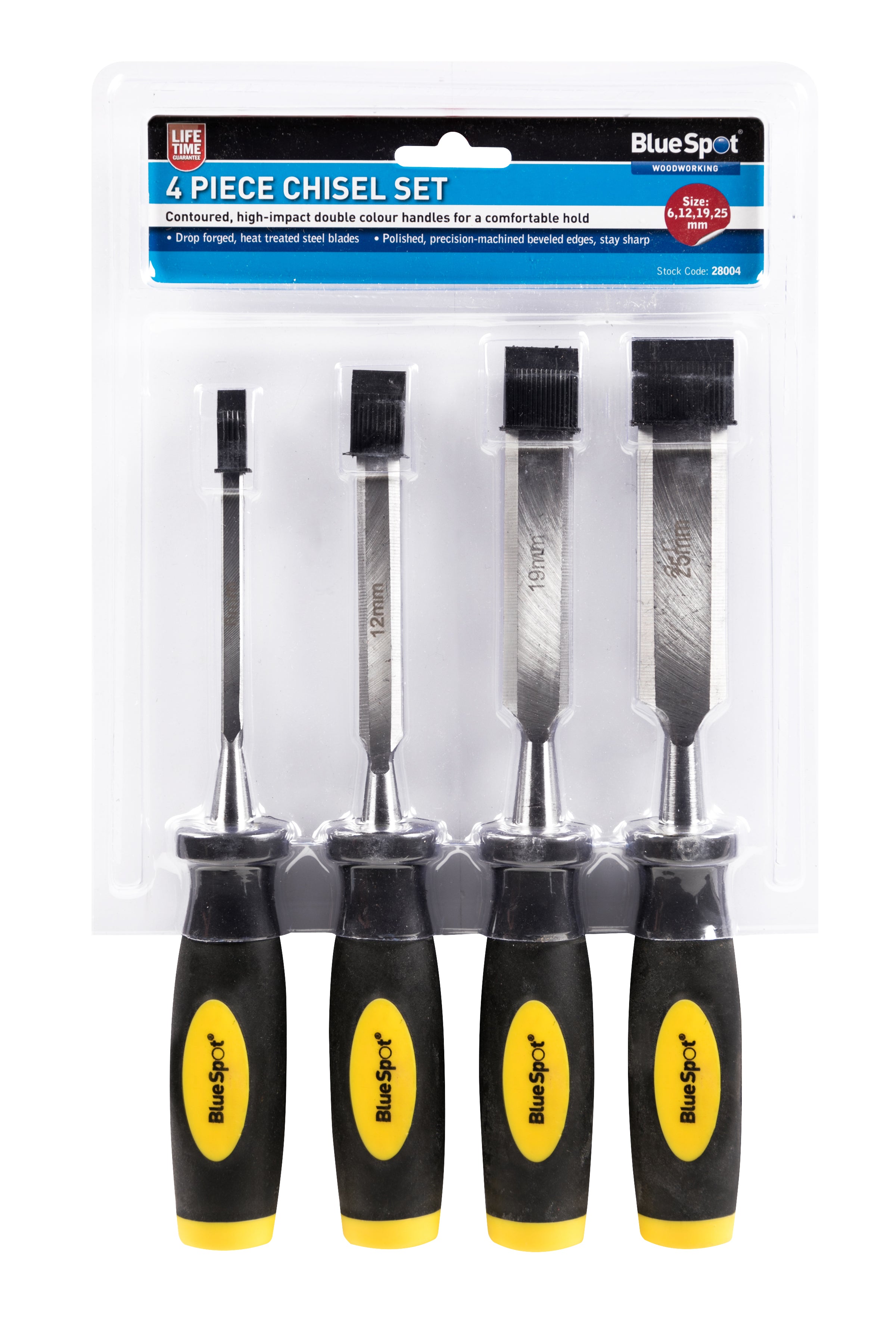 4 Piece Chisel Set - 6mm, 12mm, 19mm & 25mm (28004)