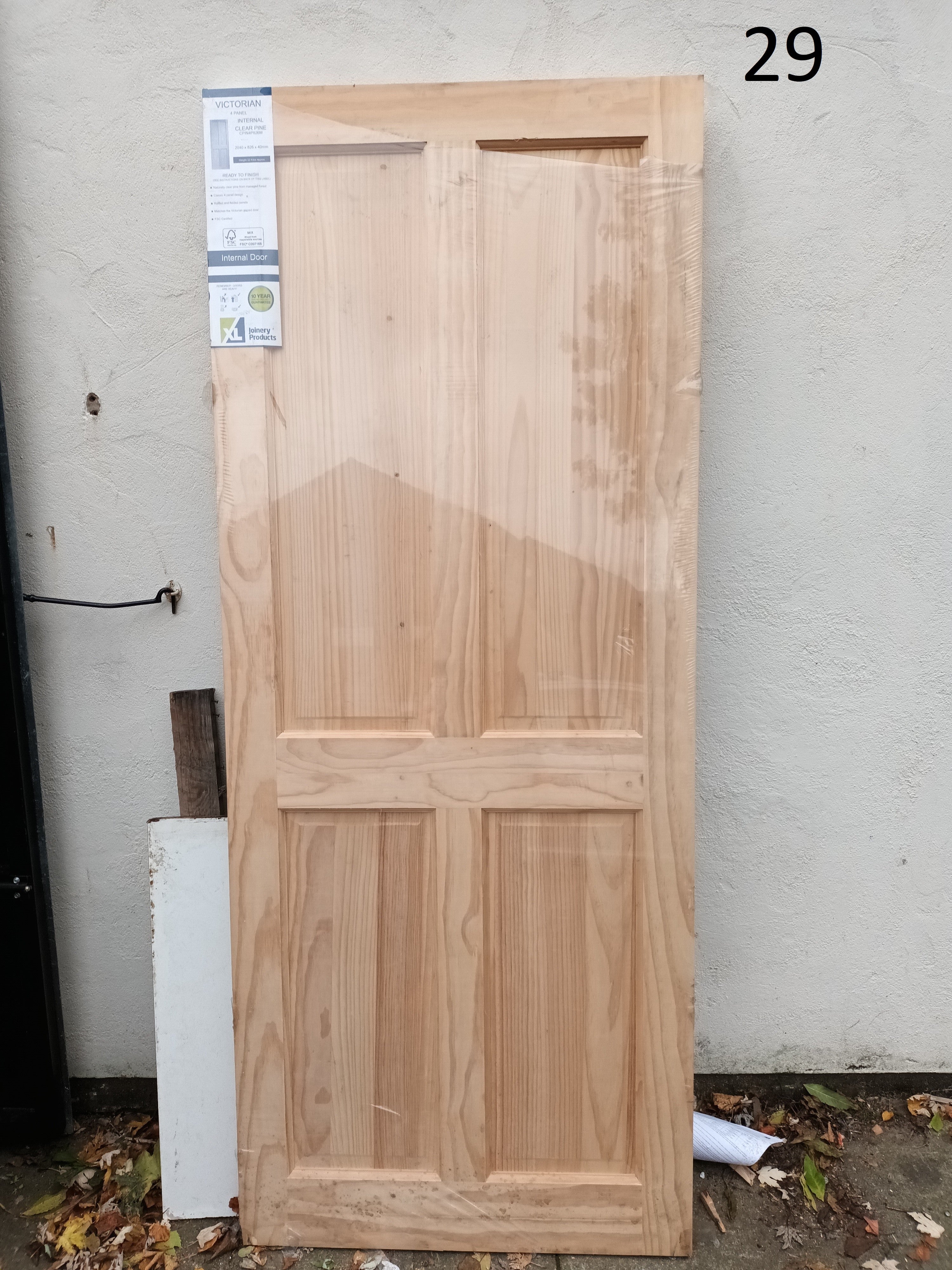 XL Joinery 4 Panel Internal Clear Pine Door 2040mm x 826mm x 40mm (80 1/4 x 32 1/2") (LOCAL PICKUP / DELIVERY ONLY)