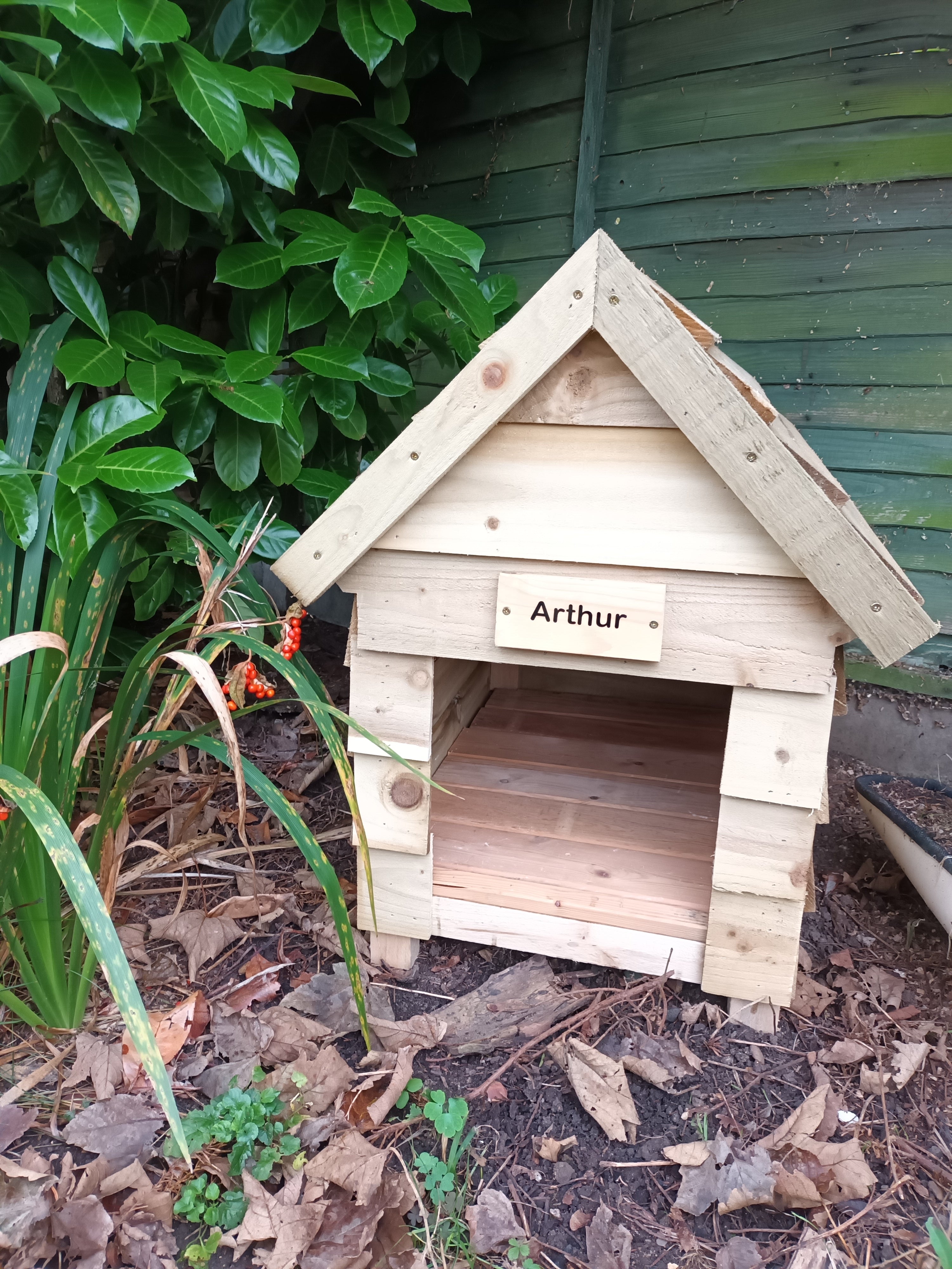 Handmade Bespoke Wooden Personalised Dog Kennel