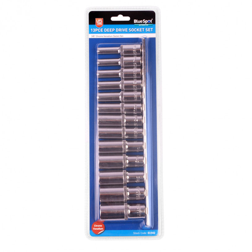 Deep Socket Set 3/8" -13 piece (6 mm - 19 mm)