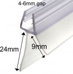 Large Gap Shower Seal 4-6mm x 1m (3901)