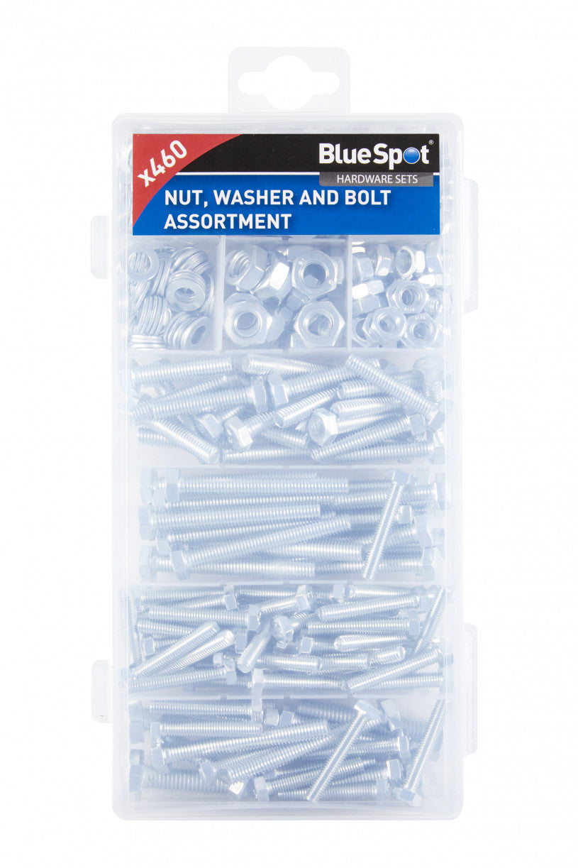 BlueSpot - 460 PCE Assorted Nut, Washer And Bolt Set (40516)