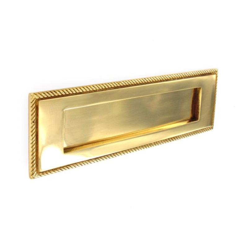 Solid Brass Georgian Letter Plate 250mm x 75mm (10" x 3")