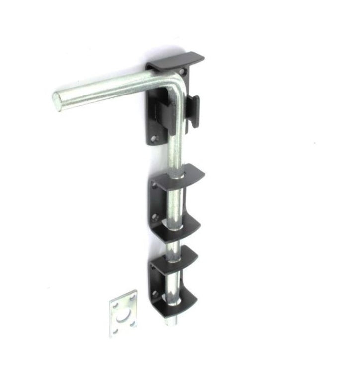 Securit Black Garage Door Bolt 300mm (12") (S5193)