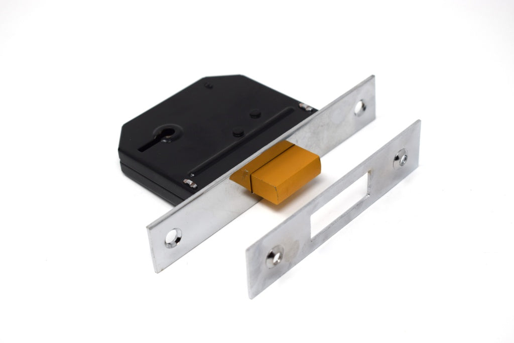 Yale - 5 Lever Deadlock - High Security - 64 mm (2.5") - Brass or Chrome finish