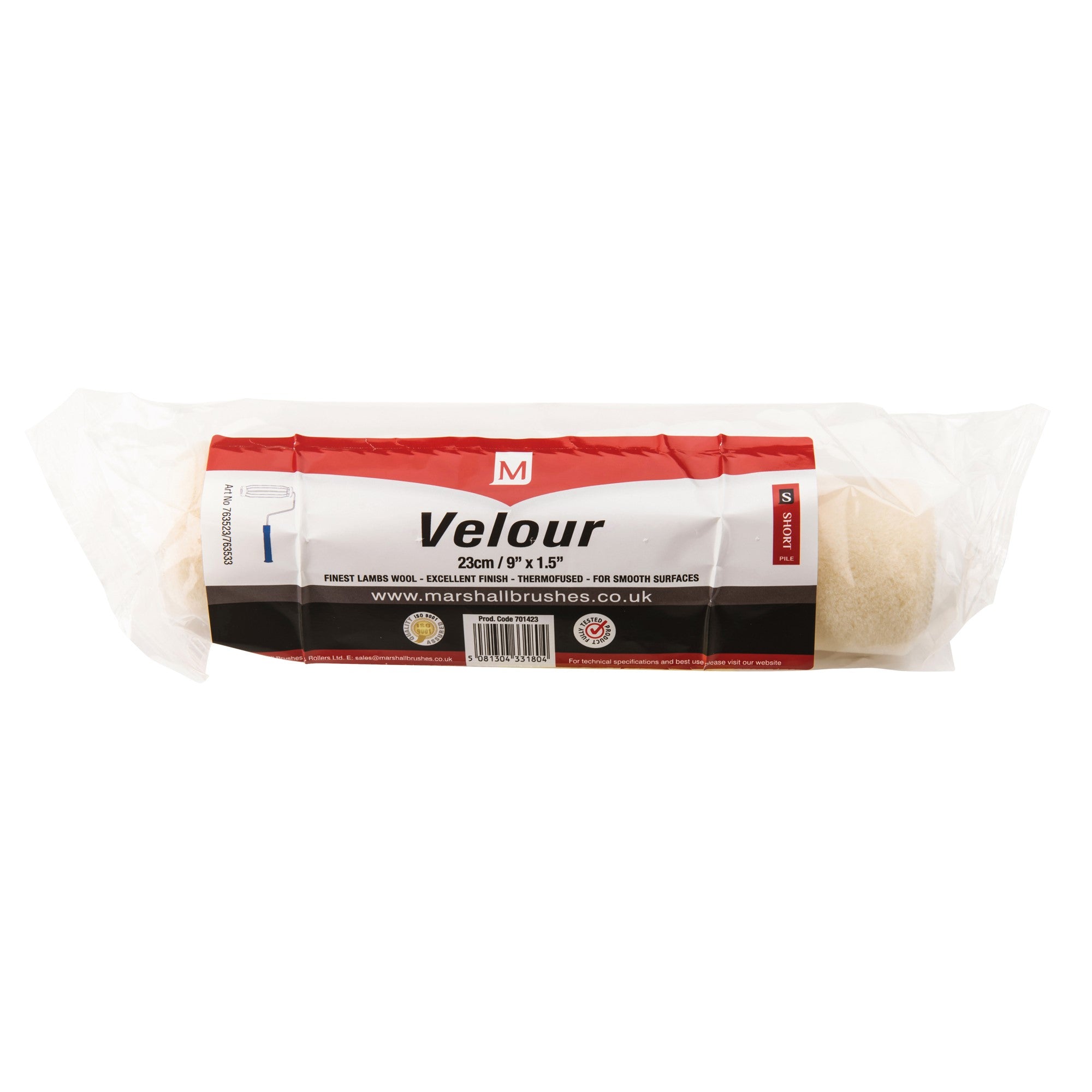 Marshall- Velour Paint Roller Sleeve -  9" x 1.5" (230mm) x (38mm)