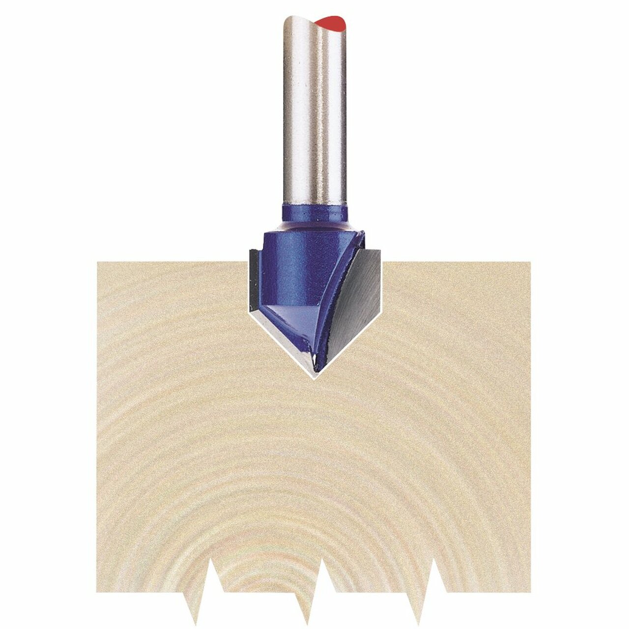 Draper Tools TCT Router Bit, 1/4" Groove 12.7mm x 90°