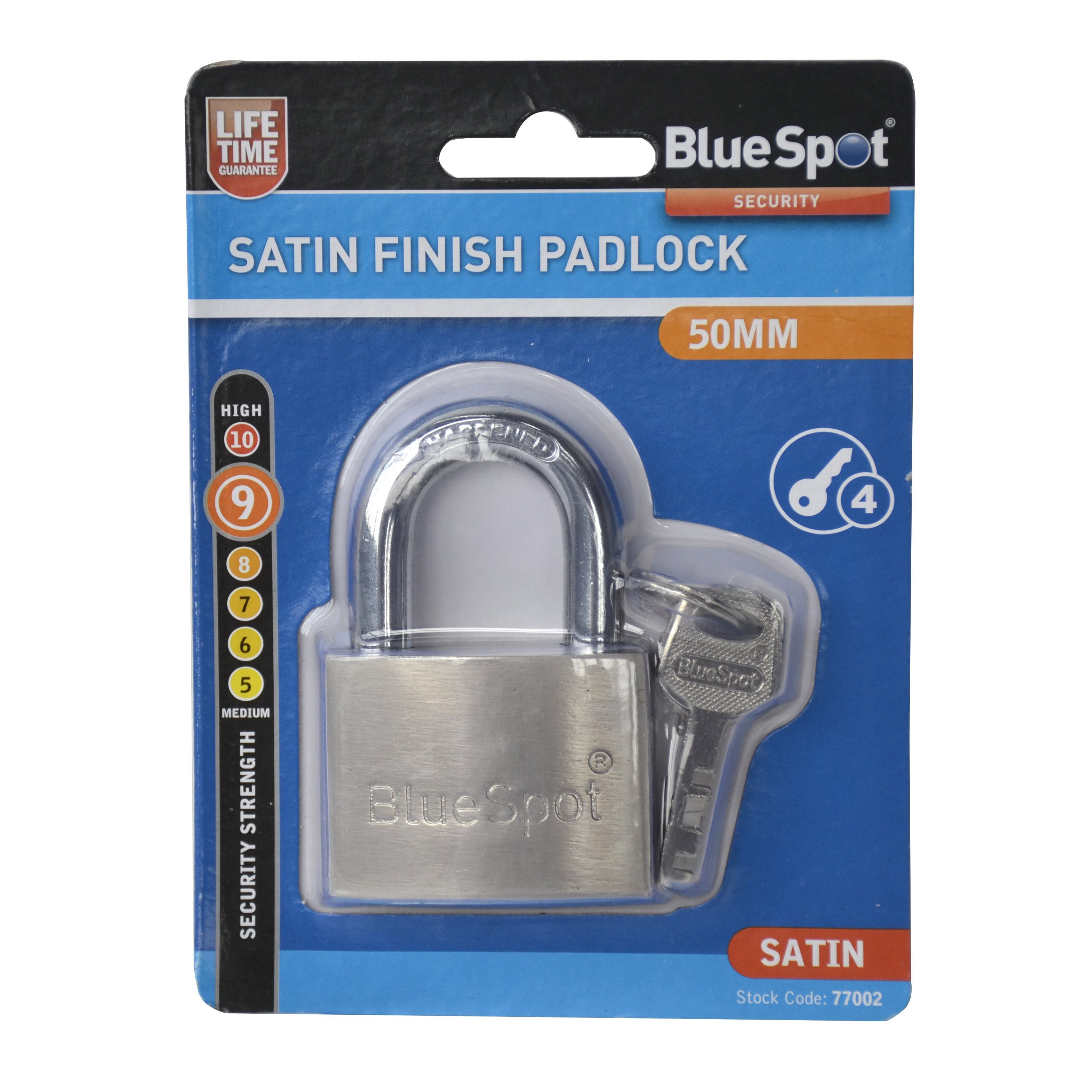 BlueSpot Satin Finish Padlock - 50mm (2") (77002)