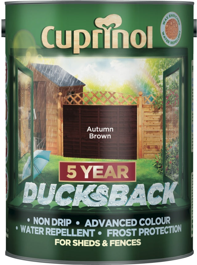 Cuprinol Ducksback 5L Autumn Brown