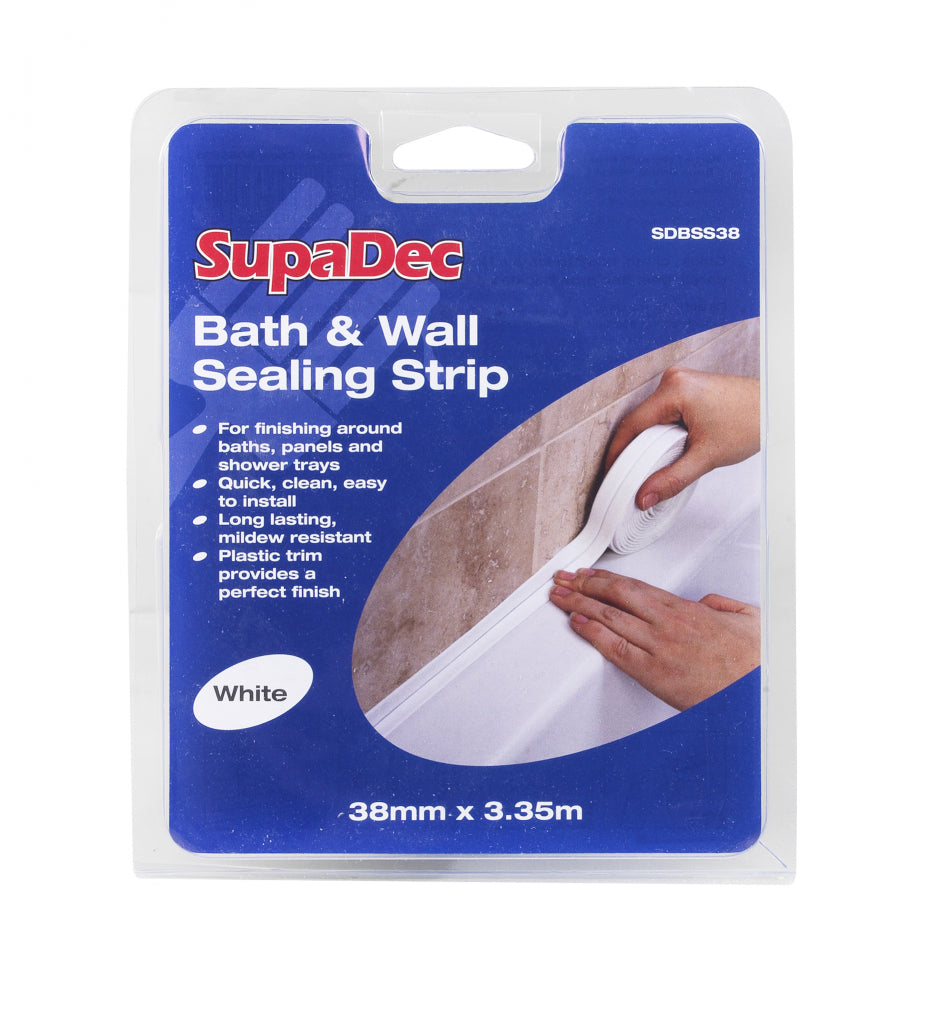 SupaDec - Bath & Wall Sealing Strip - 38mm x 3.35m