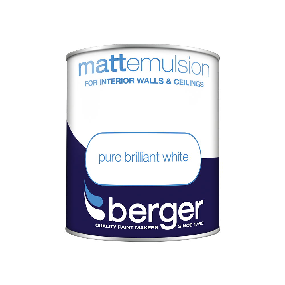 Berger - Pure Brilliant White - Matt Emulsion Paint - 1 litre