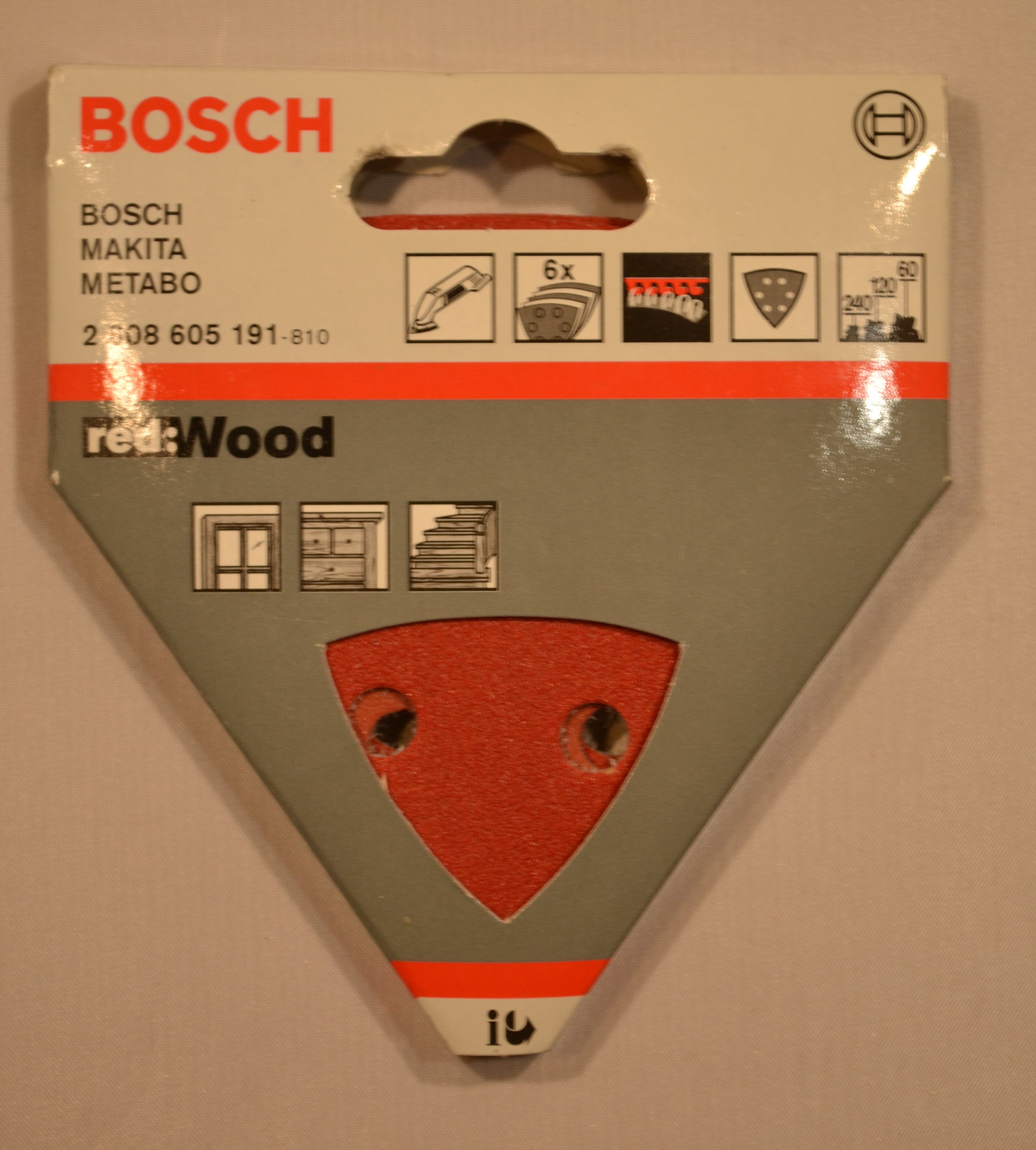 Bosch - Sanding Pads - X6 - Mixed Grit 60 - 120 - 240