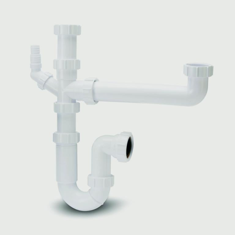 Half Bowl Plastic Piping Kit including Spigot - 40mm