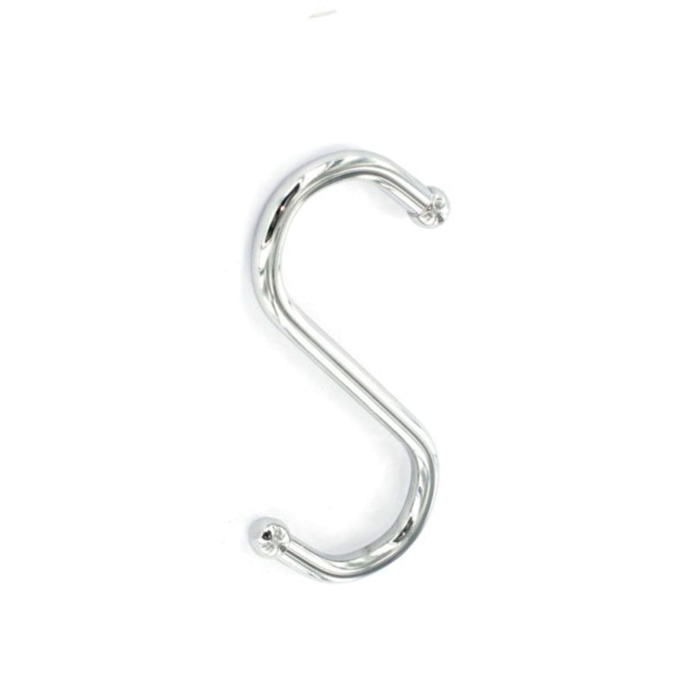 Securit Chrome S Hooks - 100mm (4") - 4 Pack