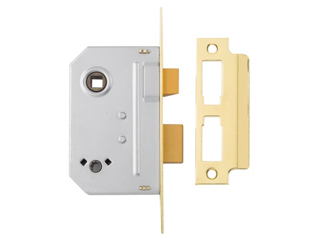 Yale - Polished Brass Bathroom Sashlock - 67mm (2 1/2")