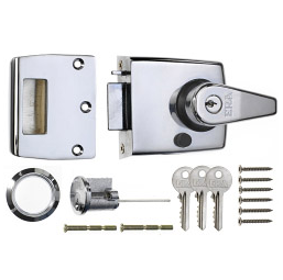 ERA - Double Locking Nightlatch - 40mm Backset - Chrome (183-37-2)