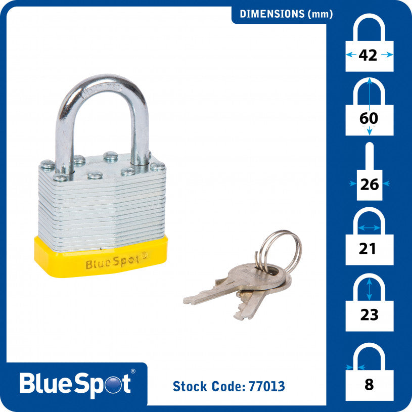 BlueSpot 40mm Laminated Padlock (77013)