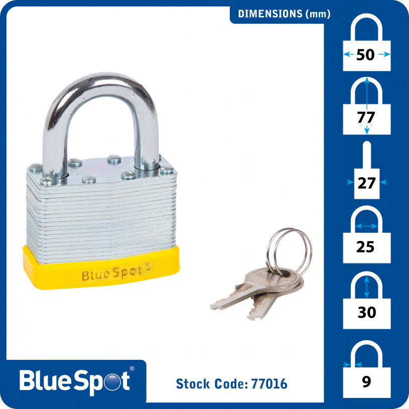 BlueSpot 50mm Laminated Padlock (77016)