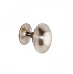 Securit - Brushed Nickel Oval Knobs - 35mm - 2 Pack (S3513)