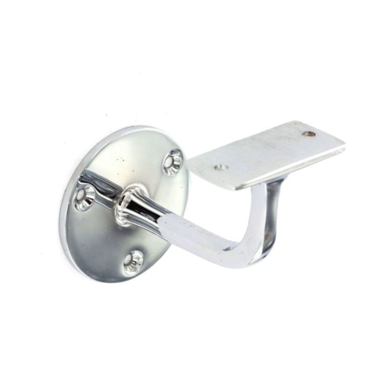 Securit 63mm (2 1/2in) Handrail Bracket - Brass, Chrome, White or Black