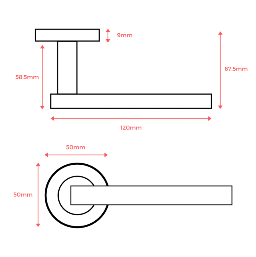 Clemenza Nickel Lever On Rose Door Handle (Pair)