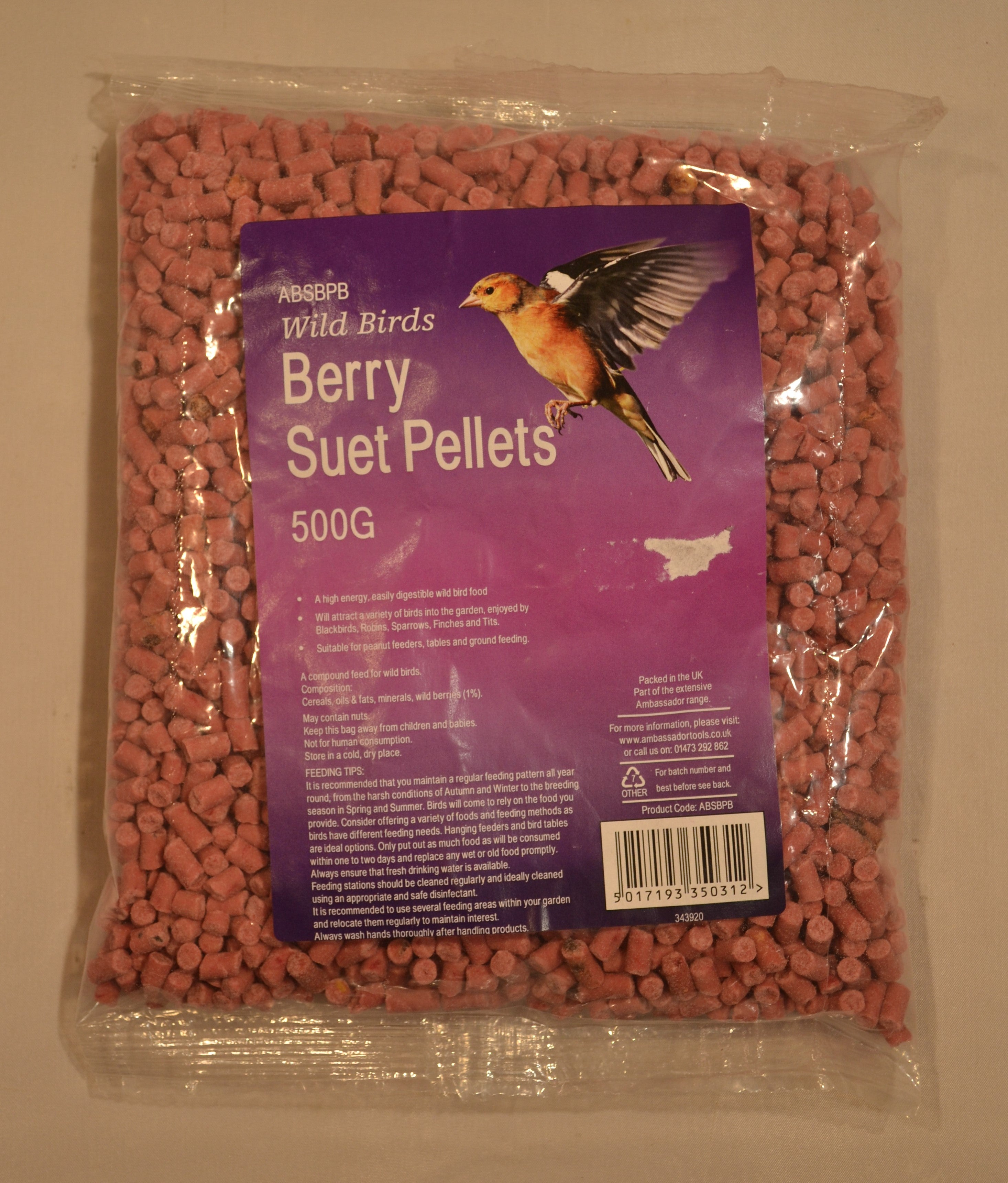 Ambassador - Berry Suet Pellets - 500g