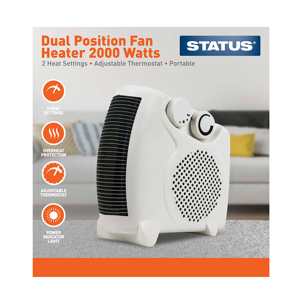 Status Dual Position Fan Heater 2000 Watts