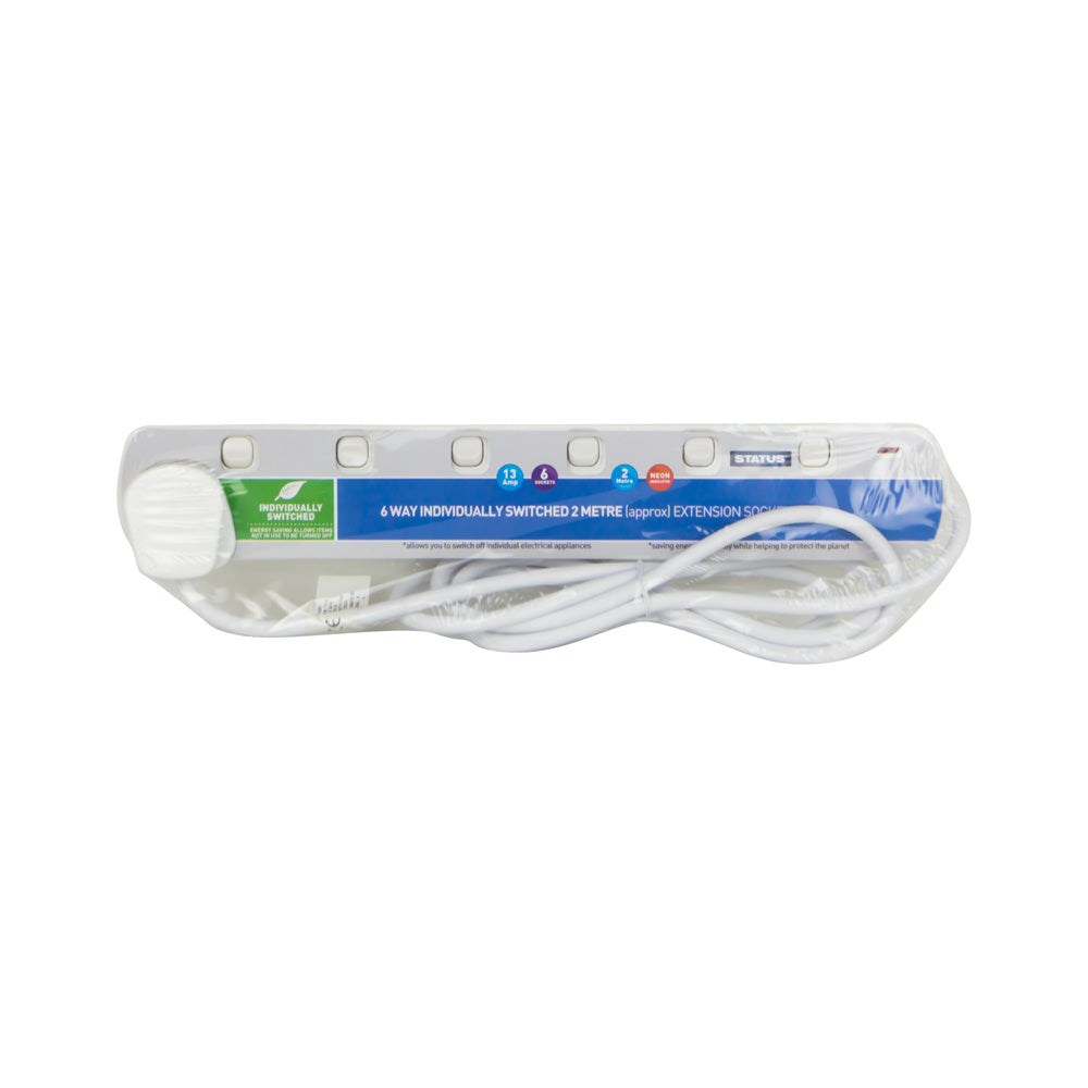 Status 4 Socket 2m Energy Saving Extension Lead