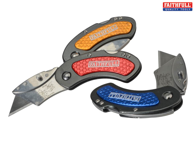 Faithfull Quality Tools Utility Folding Knife with Blade Lock