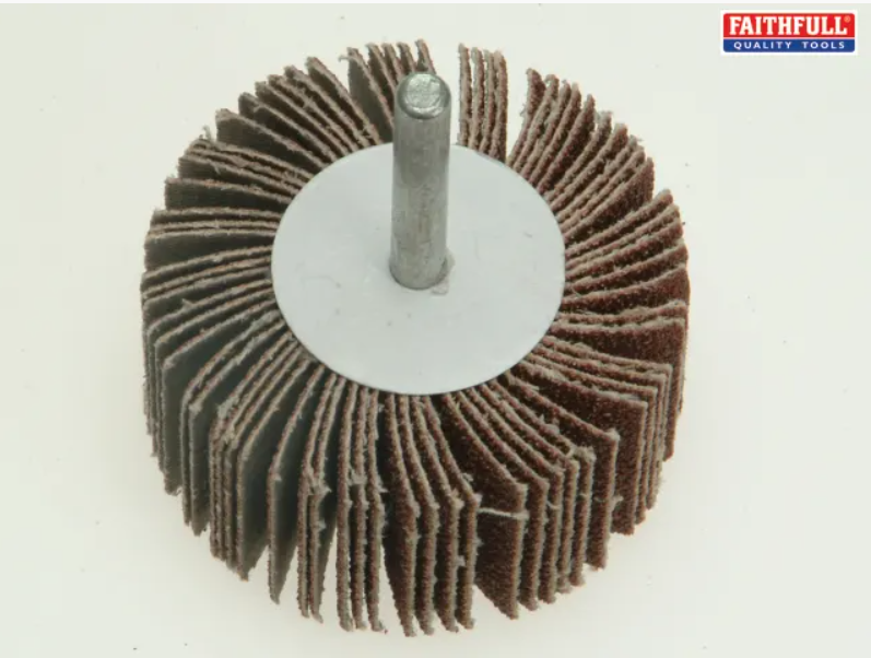 Faithfull Quality Tools - Abrasive Flap Wheel - Spindle Mounted - 60 grit, 80 grit & 120 grit