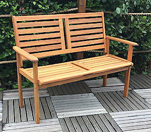 Napoli - 2 Seater Hardwood Wooden Bench