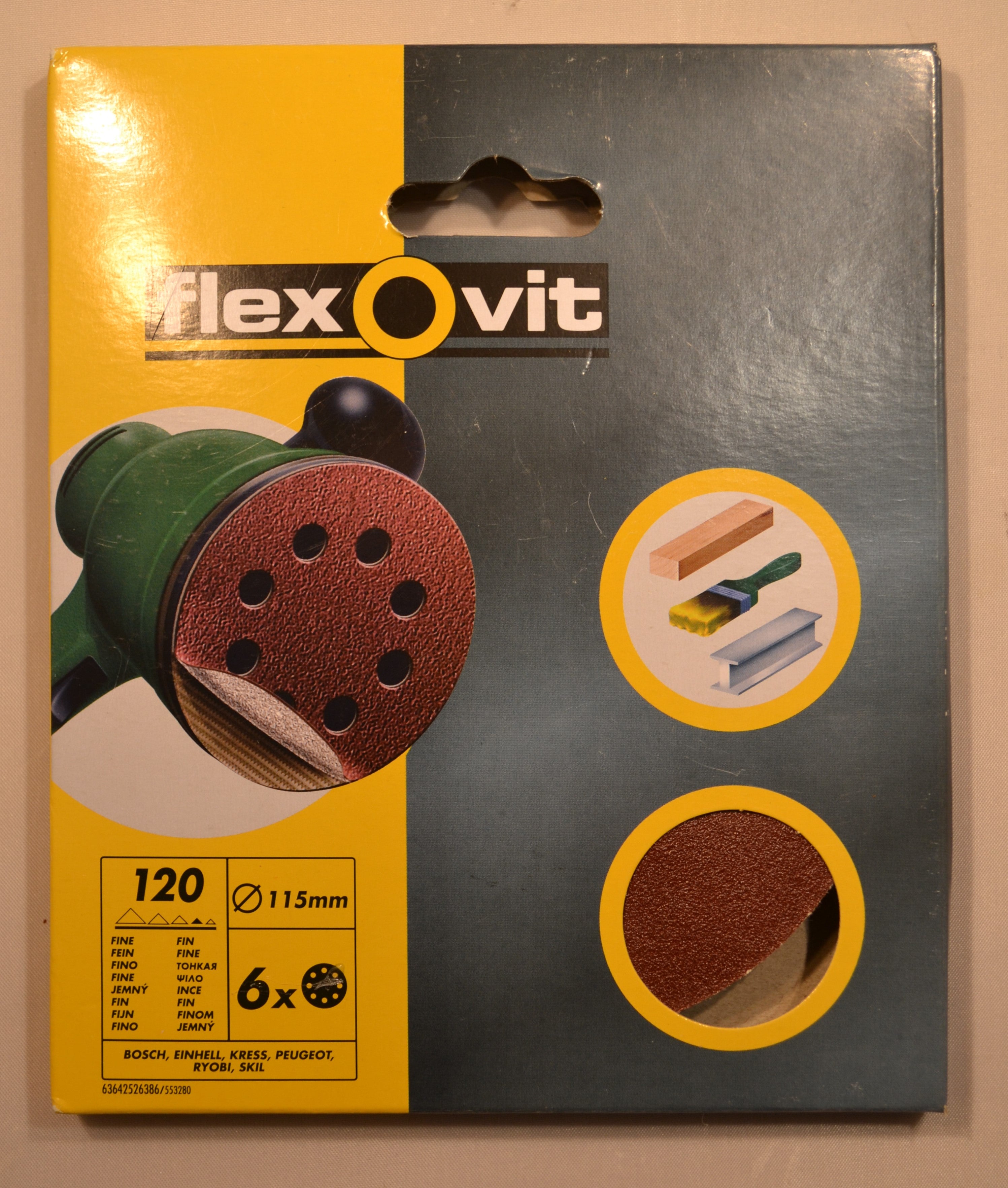 Flexovit - Sanding Sheets X6 - 115mm - Fine, Medium & Coarse