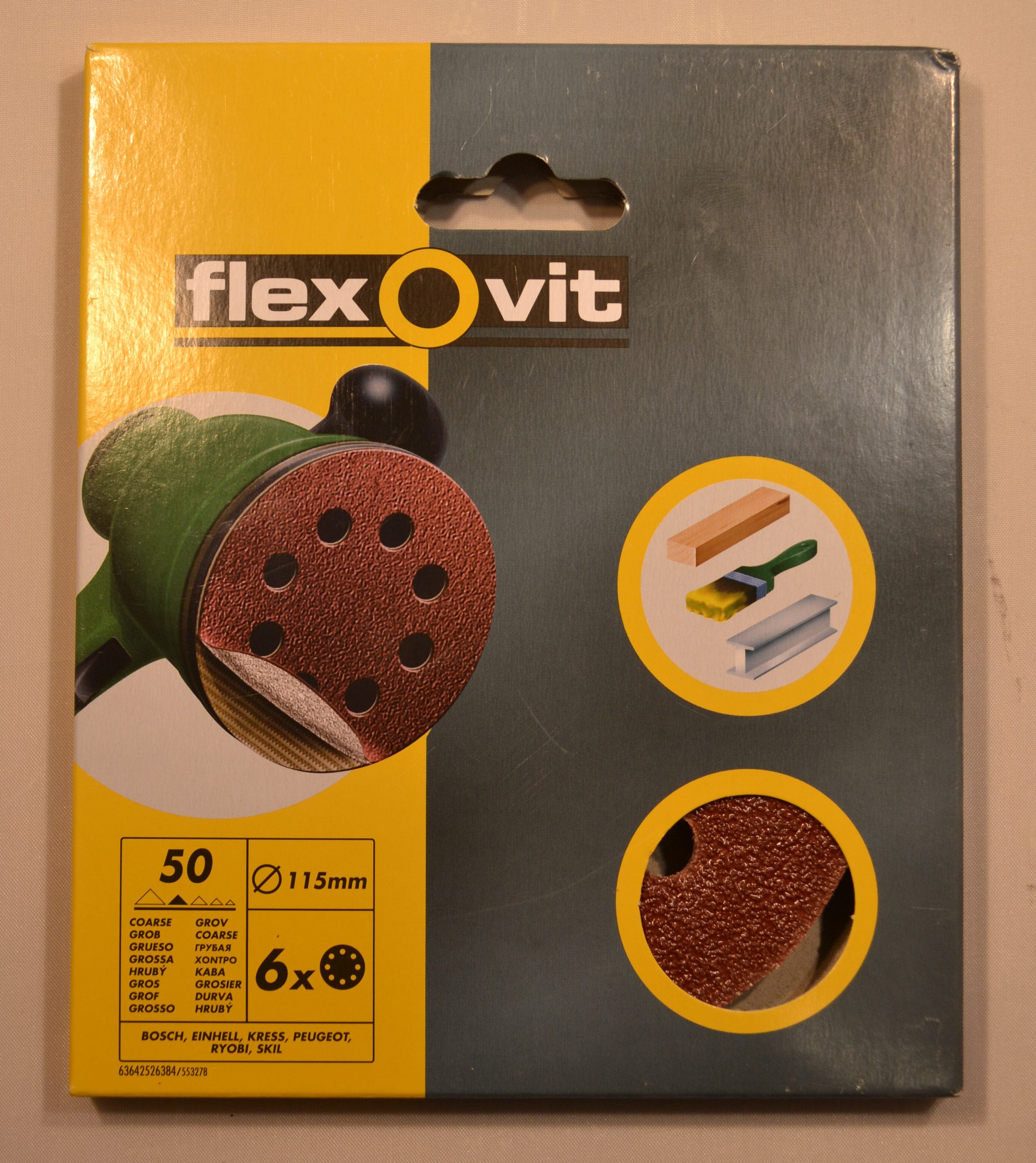 Flexovit - Sanding Sheets X6 - 115mm - Fine, Medium & Coarse