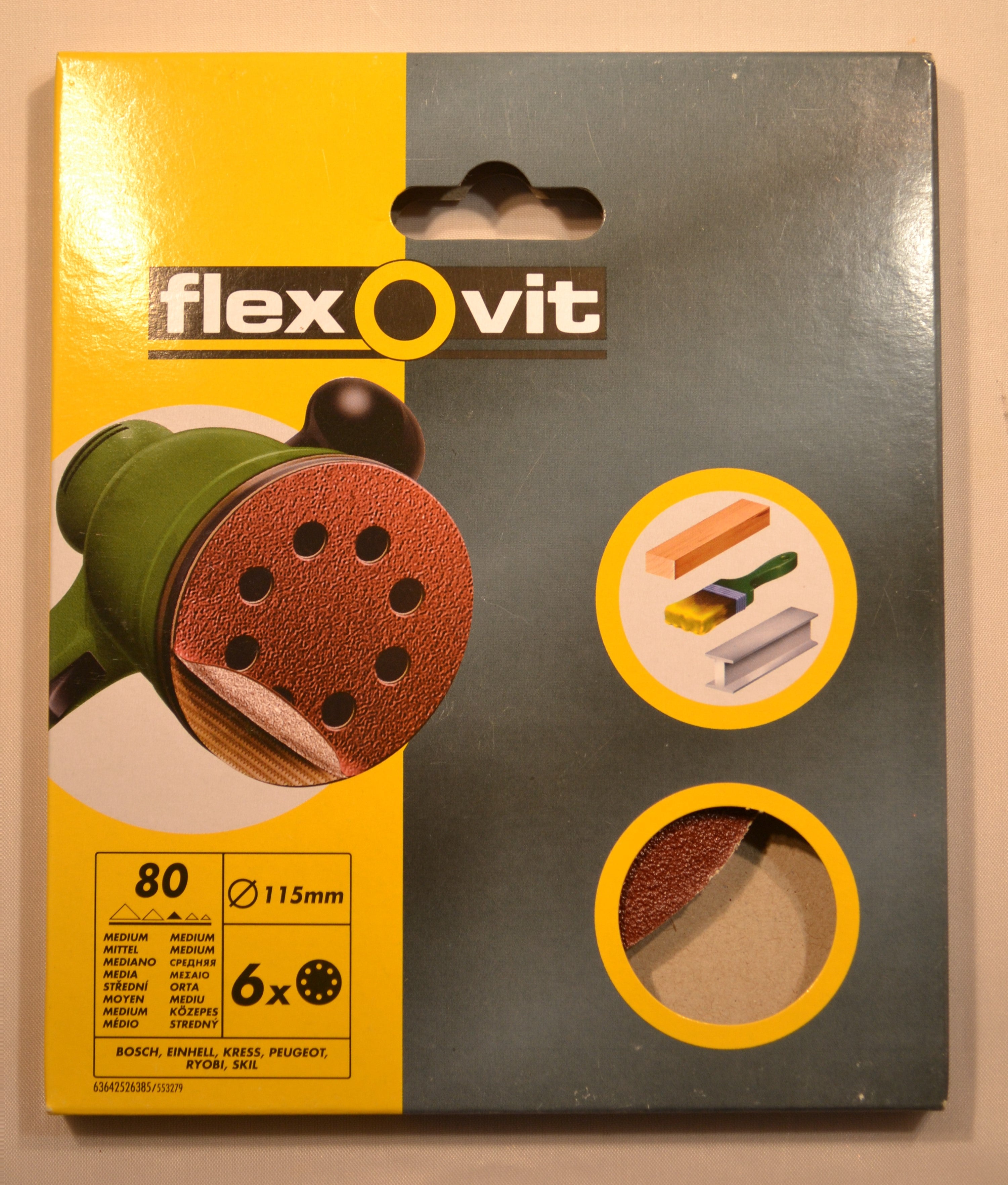 Flexovit - Sanding Sheets X6 - 115mm - Fine, Medium & Coarse