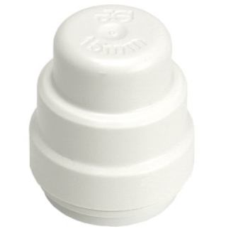 JG Speedfit White 15mm Stop End