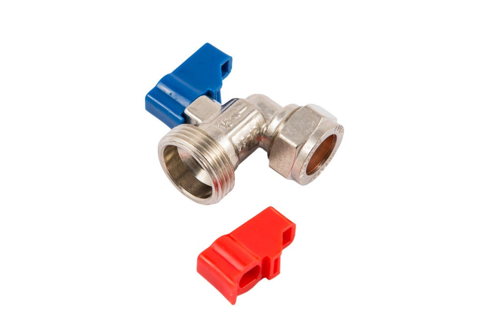 Securplumb - Wash Machine Tap - 15mm x 3/4" CP Angle