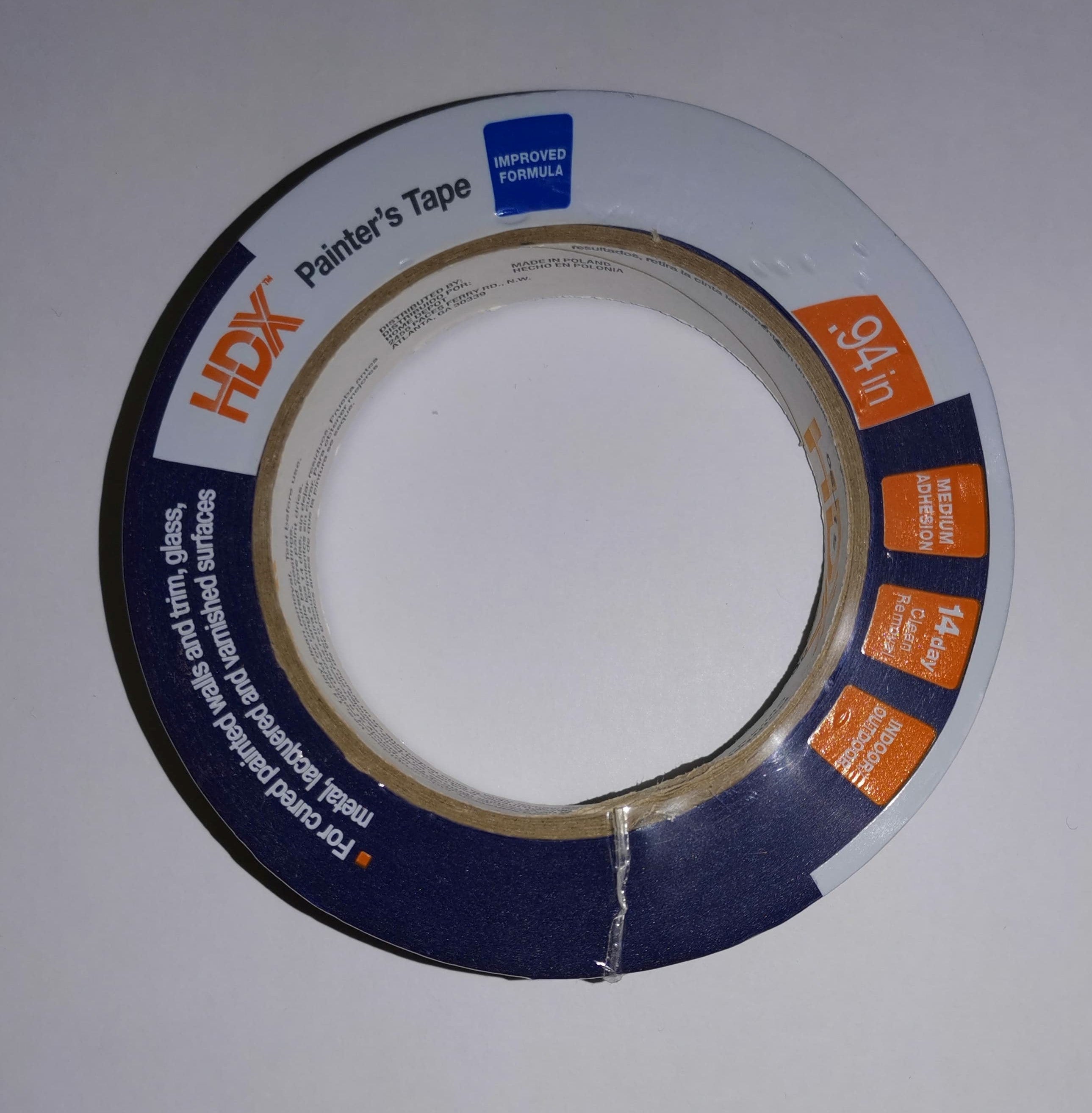 HDX - Masking / Painters Tape - Blue - Medium Adhesion - 24 mm (1"), 36 mm (1.5") & 48 mm (2")