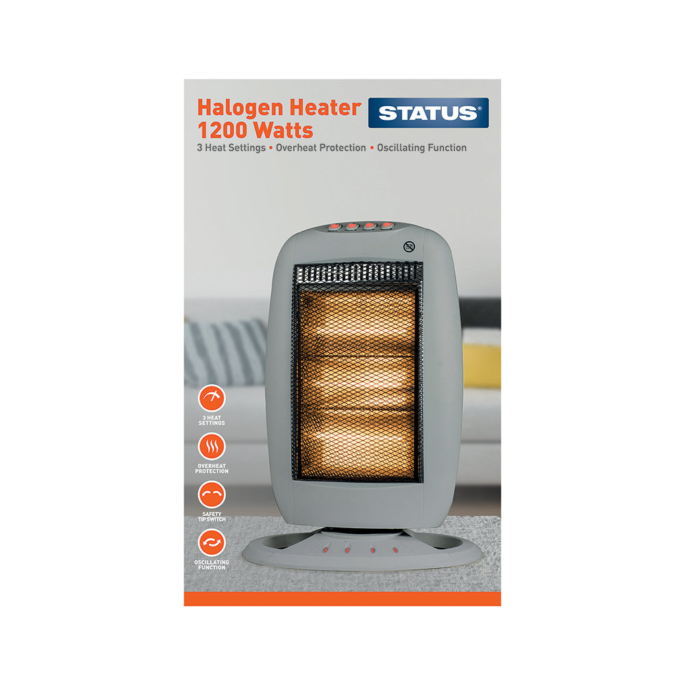 Status Grey Halogen Heater - 1200 Watts