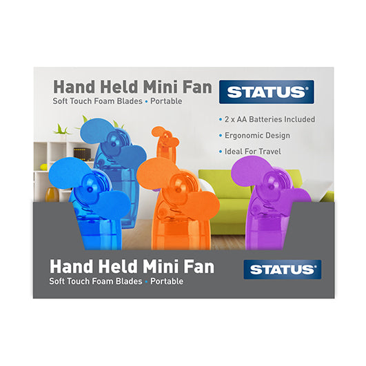 Status Hand Held Mini Fan - Various Colours Available