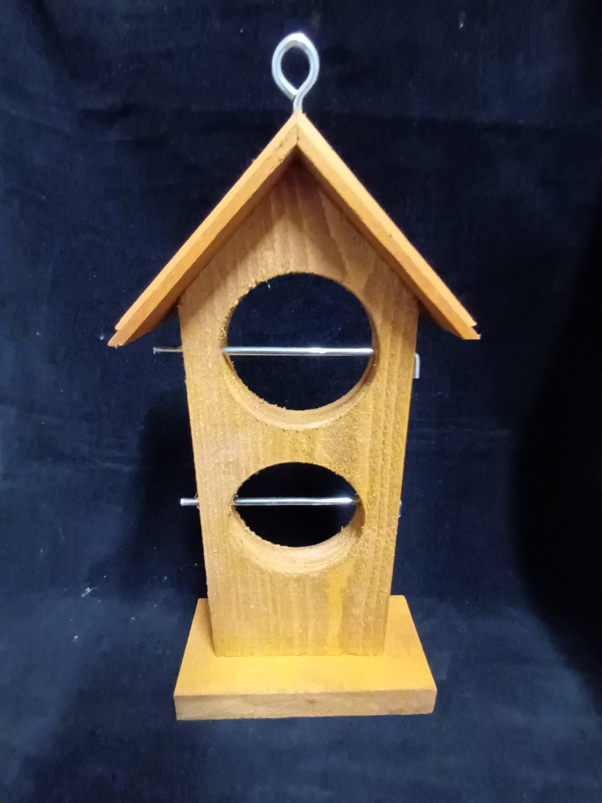 Handmade Wooden Garden Apple Feeder For Birds