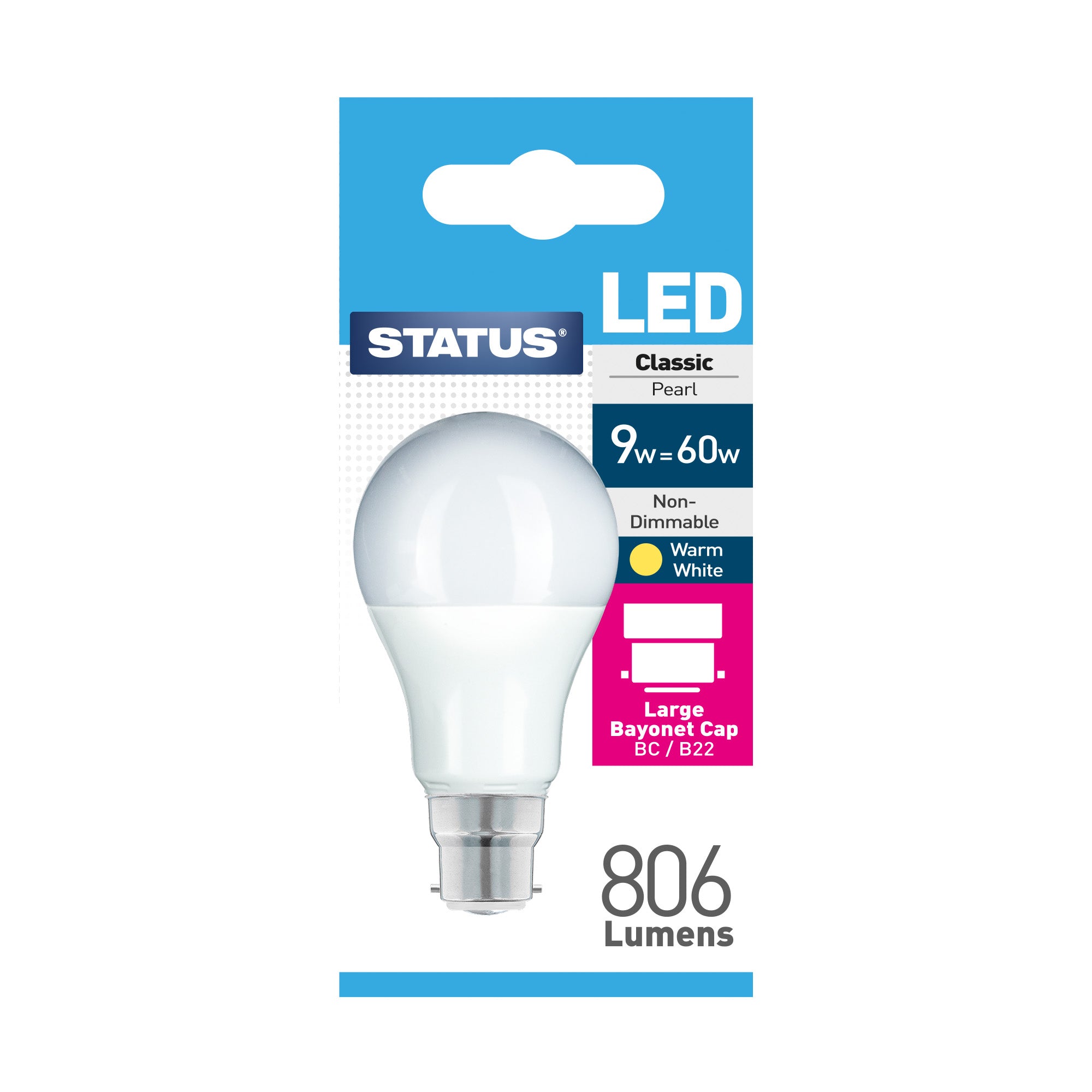 LED Light Bulb Warm White - Large Bayonet Cap - 6W (40w) & 9W (60w)