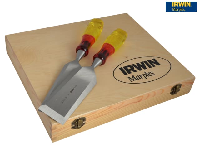 Irwin Marples M373 Bevel Edge Chisel Splitproof Handle - Set of 8