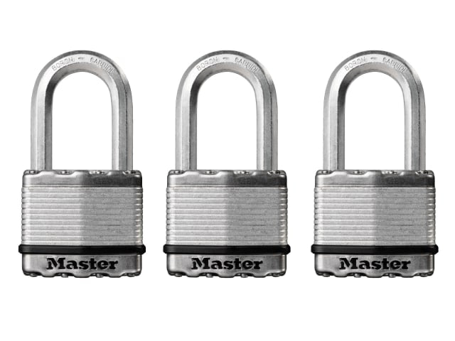 Master Lock - Laminated Steel 50mm Padlock - 3 Pack