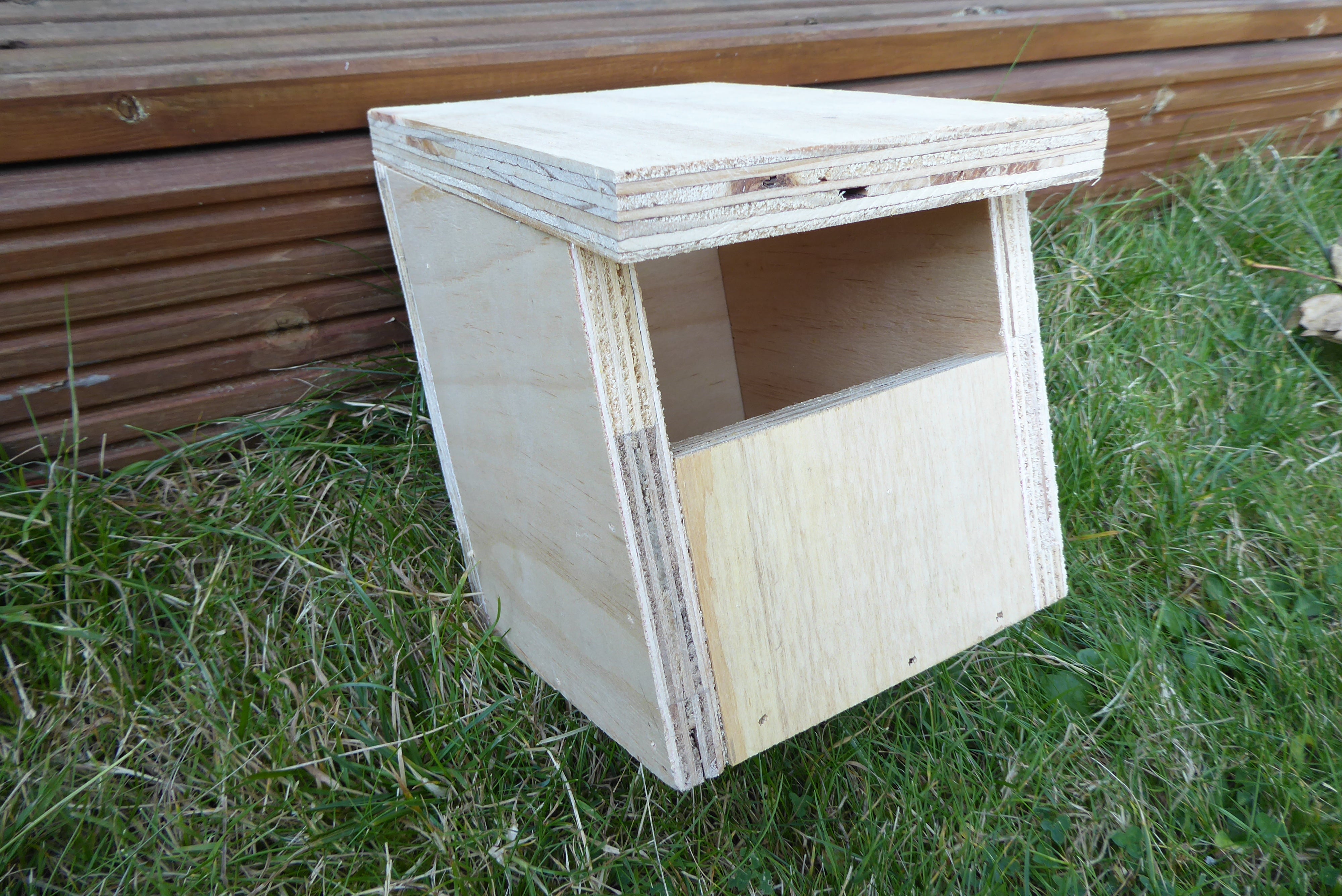 Handmade Wooden Open Fronted Bird Box