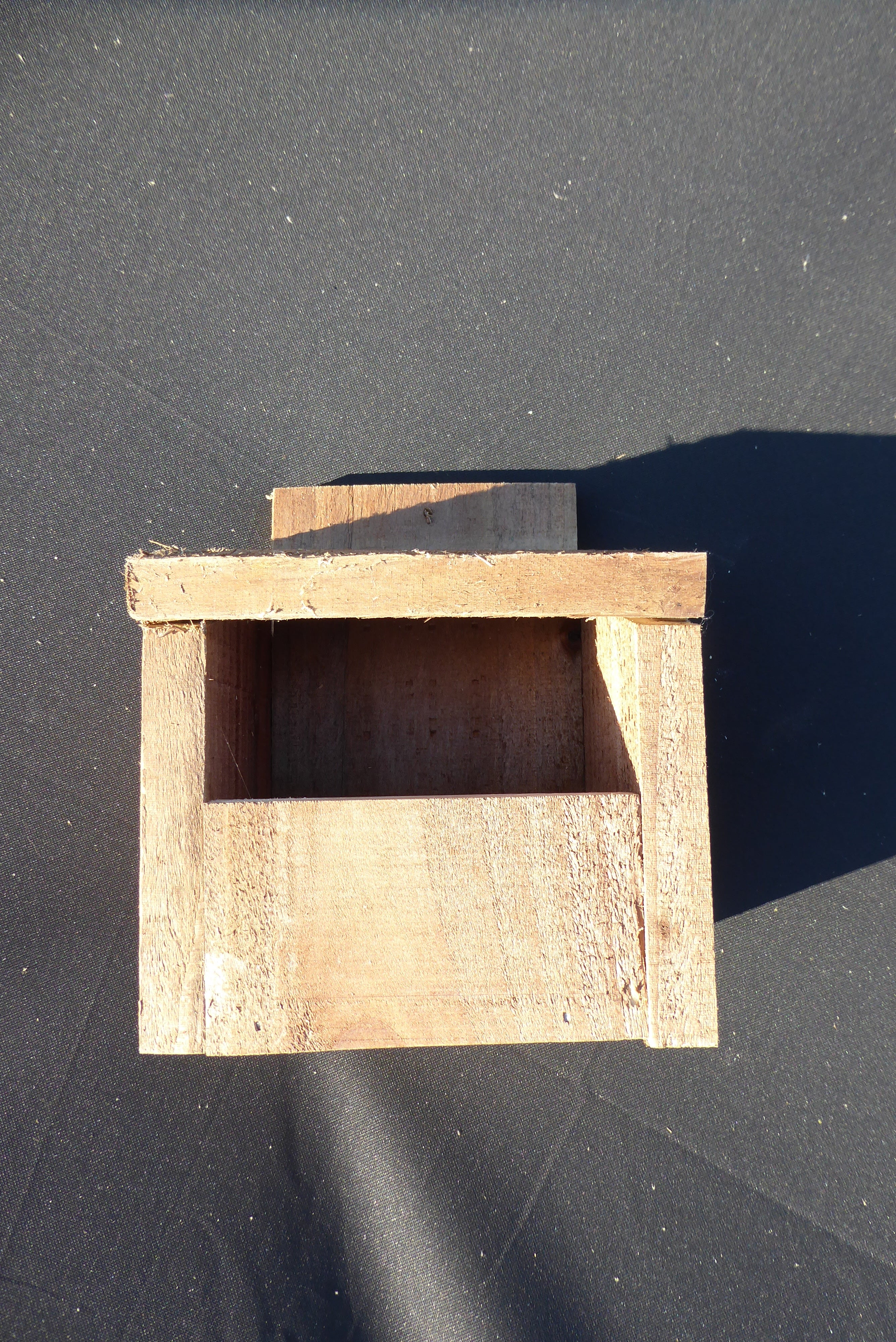 Handmade Wooden Open Fronted Bird Box